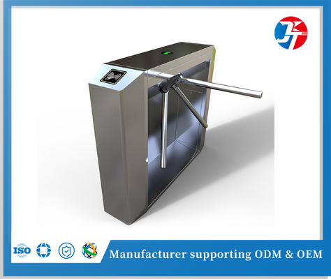 304 Stainless Steel Three Roller Revolving Turnstile With Passage Door Control