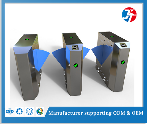 Office Building Turnstiles Access Control , IP66 Safety Flap Barrier Access Control System