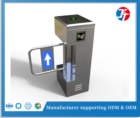 Electric Security Automatic Turnstile Gate , Vertical Revolving Swing Barrier Gate