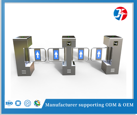 Electric Security Vertical Revolving Turnstile Gate , Automatic Swing Gate Turnstile