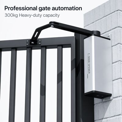 Aluminum Alloy Light Duty Articulated Gate Opener 433MHz Remote Control Gate Opener