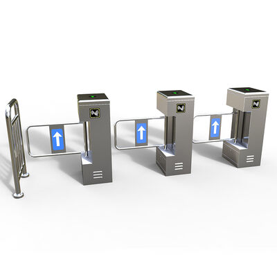 Electric Security Vertical Revolving Turnstile Gate , Automatic Swing Gate Turnstile