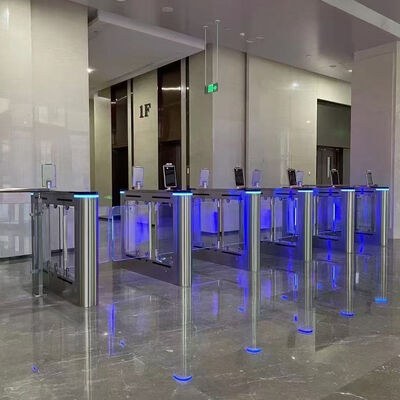 Fully Automatic Revolving Pedestrian Flap Barrier Turnstile For High Traffic Areas