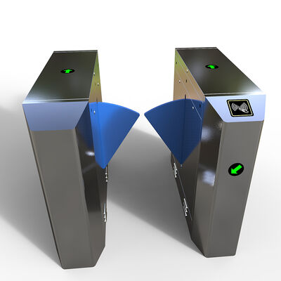 Automatic Revolving Pedestrian Access Electric Vertical Swing Flap Barrier Turnstile Security Gate