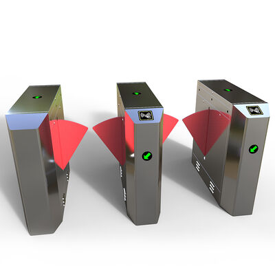 Automatic Revolving Pedestrian Access Electric Vertical Swing Flap Barrier Turnstile Security Gate