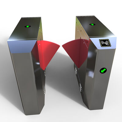 Automatic Revolving Pedestrian Access Electric Vertical Swing Flap Barrier Turnstile Security Gate