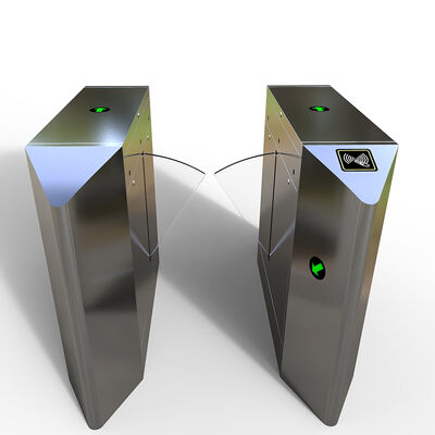 Revolving Flap Barrier Turnstile Gate With Card Reader / Fingerprint Access Control