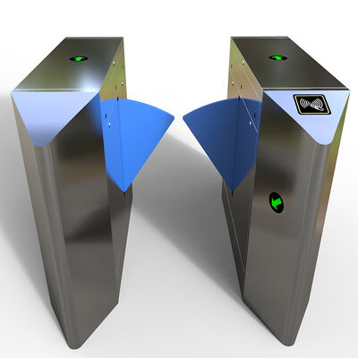 Revolving Flap Barrier Turnstile Gate With Card Reader / Fingerprint Access Control
