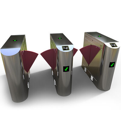 Aluminium Alloy Wing Gate Turnstile , Revolving Turnstile For Public Facilities