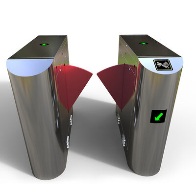 Aluminium Alloy Wing Gate Turnstile , Revolving Turnstile For Public Facilities
