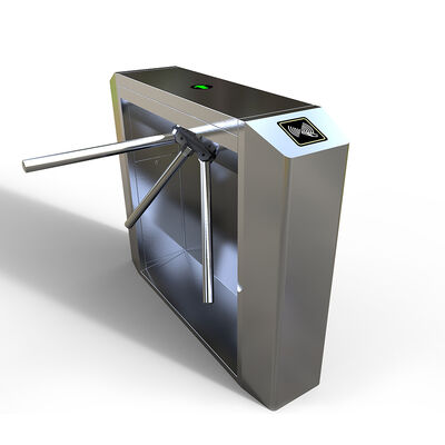 304 Stainless Steel Three Roller Revolving Turnstile With Passage Door Control