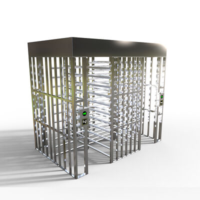 Stainless Steel Full Height Pedestrian Turnstiles Anti Rust Swing Flap Drop Arm Gate
