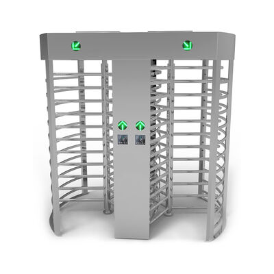 Antirust Full Height Turnstile Gate , Stainless Steel Revolving Turnstile Anti Tailgating