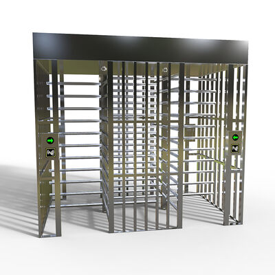 Antirust Full Height Turnstile Gate , Stainless Steel Revolving Turnstile Anti Tailgating