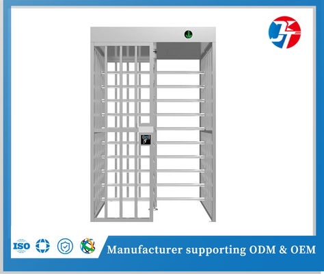 Antirust Full Height Turnstile Gate , Stainless Steel Revolving Turnstile Anti Tailgating