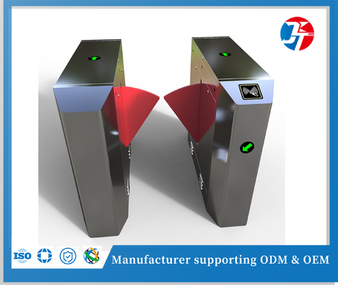 Automatic Revolving Pedestrian Access Security Gate Electric Vertical Swing Flap Barrier Turnstile
