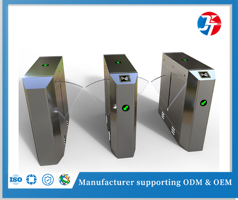 Flap Revolving Turnstile Gate Anti Pinch Facial Recognition Turnstile Access Control