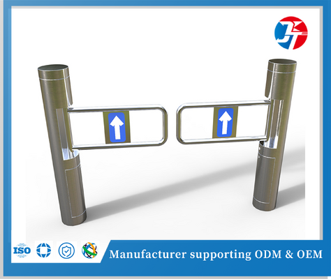 Supermarket Swing Gate Turnstile , 304 Stainless Steel Turnstile Gate Access Control