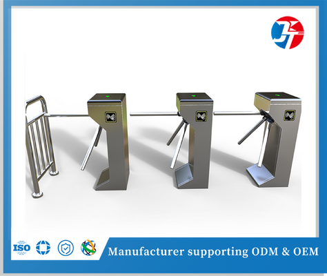 Three-Roller Revolving Door Access Control System with Swing Barrier and Drop Arm Barrier for Tripod Revolving Door
