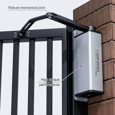 Aluminum Alloy Light Duty Articulated Gate Opener 433MHz Remote Control Gate Opener