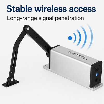 Aluminum Alloy Light Duty Articulated Gate Opener 433MHz Remote Control Gate Opener