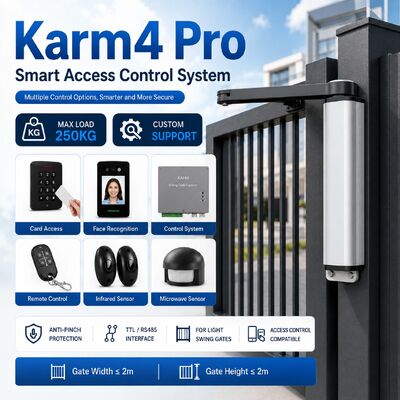 Karm4 Pro 24V Articulated Arm Swing Gate Opener Access Control Anti Pinch Industrial Gate Opener