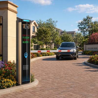 Adjustable Camera Plate Gate with Anti-Pinch RS232 RS485 TCP and QR RFID for Vehicle Parking Entrance Management