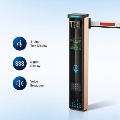 Adjustable Camera Plate Gate with Anti-Pinch RS232 RS485 TCP and QR RFID for Vehicle Parking Entrance Management