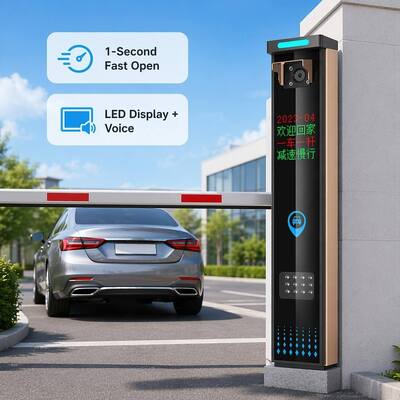 Adjustable Camera Plate Gate with Anti-Pinch RS232 RS485 TCP and QR RFID for Vehicle Parking Entrance Management